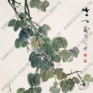 謝之光國(guó)畫(huà) 春花游魚(yú) 高清大圖下載