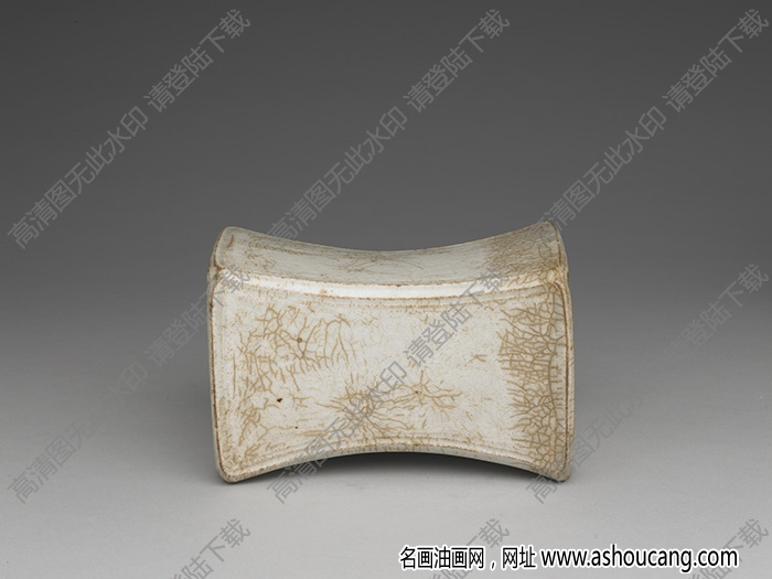 北宋 青白瓷水波紋枕 高清大圖下載
