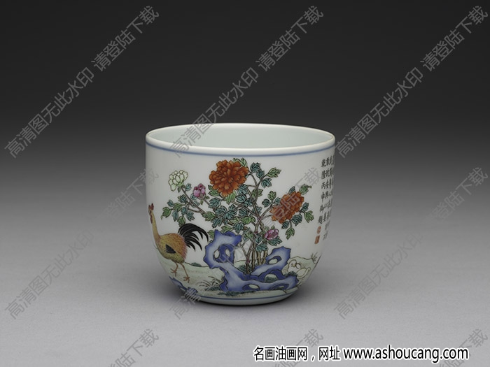 清乾隆 粉彩雞缸杯 高清大圖下載