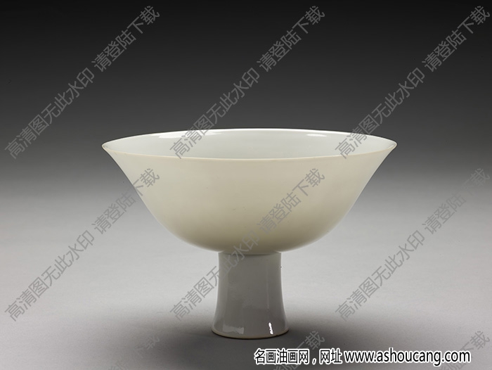 明永樂 甜白雙龍紋高足碗 高清大圖下載