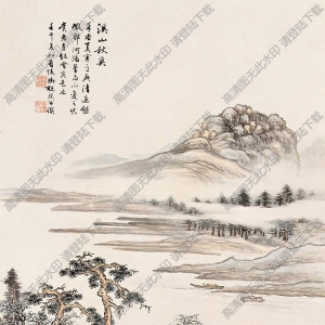 馮超然國(guó)畫(huà) 溪山秋爽 高清大圖下載