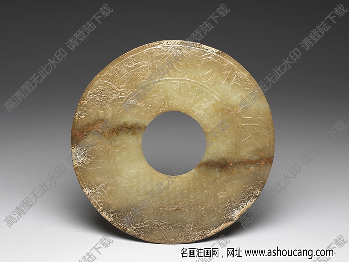 戰(zhàn)國 雙身獸紋玉璧 高清大圖下載