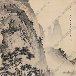 陳少梅國(guó)畫(huà)作品 松溪閑眺 高清下載