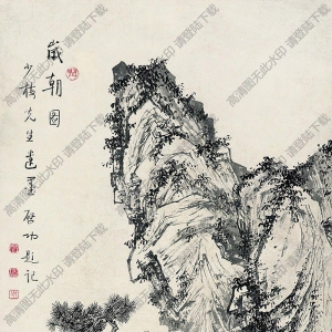 陳少梅國(guó)畫(huà)作品 歲朝圖 高清下載