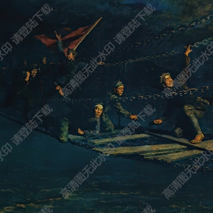 李宗津油畫作品_強(qiáng)奪瀘定橋_高清大圖下載