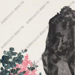 齊白石作品_草蟲_高清大圖下載