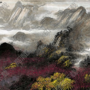 國畫名作_秋霜過后滿山金_高清大圖下載
