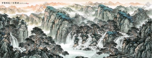 國畫名作_萬壑松風(fēng)、八方聚財_高清大圖下載