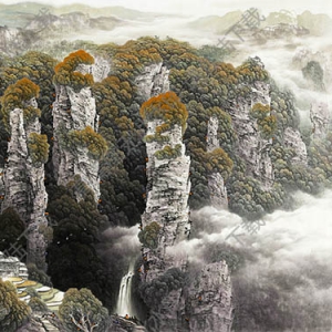 國畫名作_無限風(fēng)光在險峰_高清大圖下載