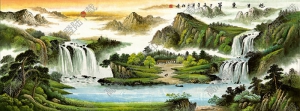 國畫名作_旭日東升_高清大圖下載