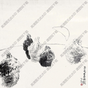 賈又福國(guó)畫(huà)作品 月亮毋看兒戲 高清下載