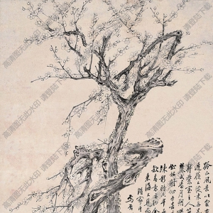 包棟國(guó)畫(huà) 古梅圖 高清大圖下載