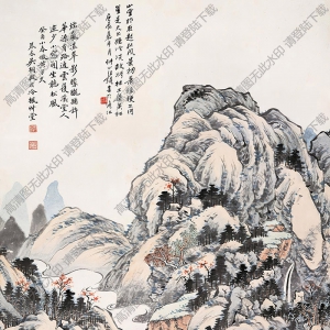 吳琴木國(guó)畫(huà) 溪堂聽(tīng)松圖 高清大圖下載