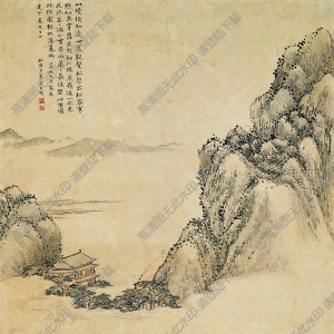 蔡嘉國(guó)畫(huà) 松寮云煙圖 (2) 高清大圖下載