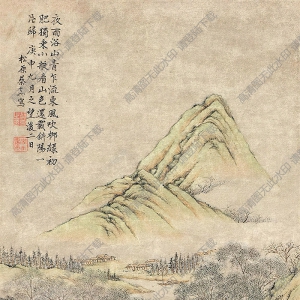 蔡嘉國(guó)畫(huà) 夜雨青山 高清大圖下載