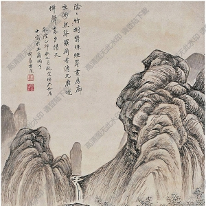 方薰國(guó)畫 溪山閑居圖 高清大圖下載