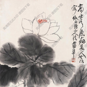 蒲華國(guó)畫(huà) 荷花 高清大圖下載