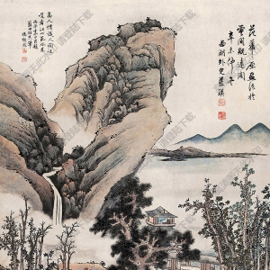 藍瑛國畫 山水 高清大圖下載