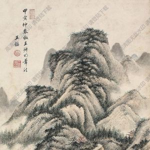 王鑒國(guó)畫(huà) 仿古山水 高清大圖下載