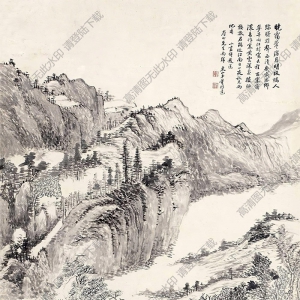 董邦達(dá)作品 溪山曉靄圖 高清大圖下載