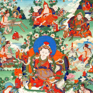 唐卡 蓮師八變之愛慧上師 高清大圖下載
