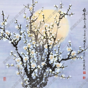 陳大章國(guó)畫(huà) 梅花月夜 高清大圖下載