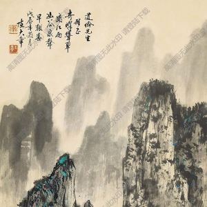 陳大章國(guó)畫(huà) 奇峰聳翠 高清大圖下載