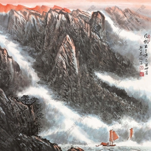 岑學(xué)恭國(guó)畫(huà) 山水 (3) 高清大圖下載