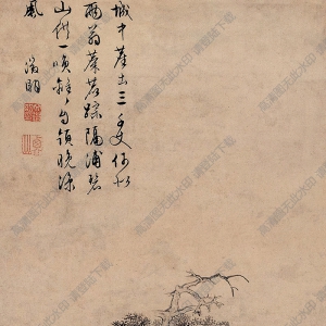 文征明國(guó)畫(huà) 夏晚納涼圖 高清大圖下載