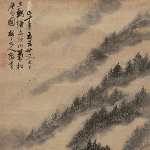 吳鎮(zhèn)國(guó)畫 萬(wàn)松風(fēng)雨 高清大圖下載