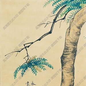 沈銓國(guó)畫(huà) 松鹿圖 高清大圖下載