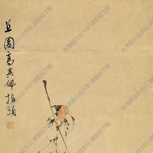 高其佩國(guó)畫(huà) 人物中堂 高清大圖下載