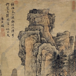 唐寅國(guó)畫 春山結(jié)侶圖 高清大圖下載