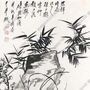 賴少其國(guó)畫(huà) 三友圖 高清大圖下載