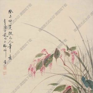 顏伯龍國(guó)畫(huà) 野塘雙鳧 高清大圖下載