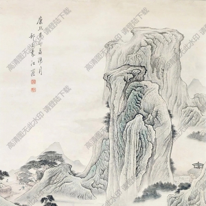 袁江國(guó)畫(huà) 工筆樓臺(tái)山水 高清大圖下載