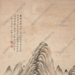 文伯仁國(guó)畫(huà) 秋山閑眺 高清大圖下載