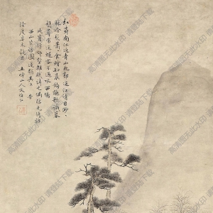 文伯仁國(guó)畫(huà) 西山茶話圖 高清大圖下載