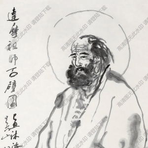 吳山明作品 達(dá)摩祖師面壁圖 高清大圖下載