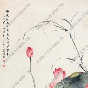 吳青霞國(guó)畫(huà) 荷花飄香 高清大圖下載