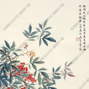 吳青霞國(guó)畫(huà) 梅竹雀喜圖 高清大圖下載