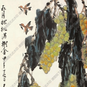 崔子范國(guó)畫(huà) 五月枇杷滿樹(shù)金 高清大圖下載