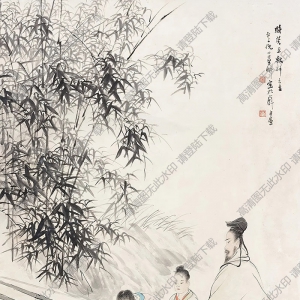 倪田國(guó)畫(huà) 愛(ài)鵝圖 高清大圖下載