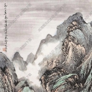 秦仲文國(guó)畫(huà) 山水 (6) 高清大圖下載