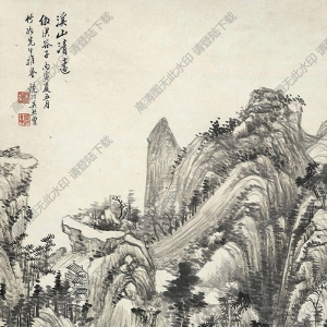 吳鏡汀作品 溪山清遠(yuǎn) 高清大圖下載