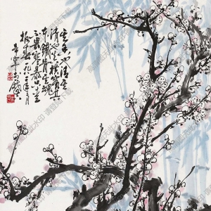 于希寧國(guó)畫(huà) 白梅 (2) 高清大圖下載