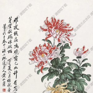 黃山壽作品 菊石圖(3) 高清大圖下載