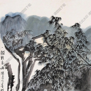 何海霞國(guó)畫 顧影自憐 高清大圖下載