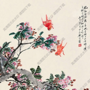 樊浩霖國(guó)畫(huà) 紅衣飄香 高清大圖下載