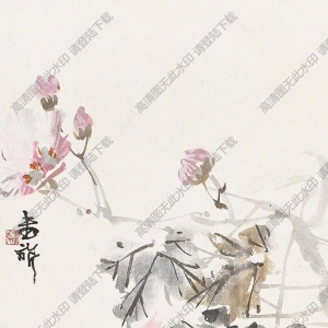 張書(shū)旗國(guó)畫(huà) 芙蓉雙雞 高清大圖下載